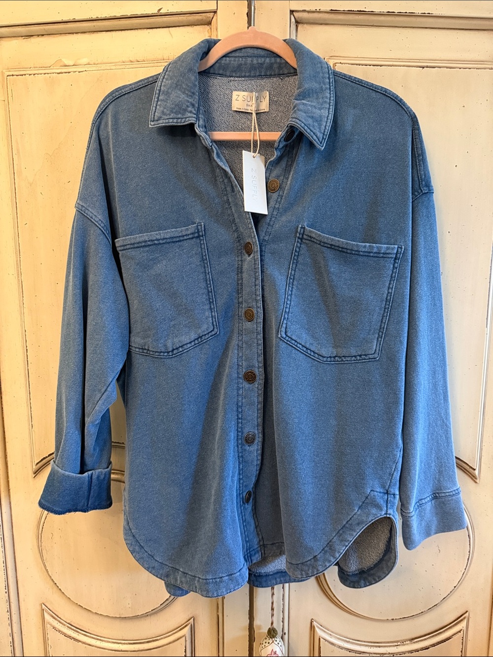 Z Supply Blue Denim Button-Up Shacket